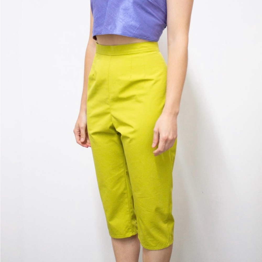 Chartreuse Green Women’s Capris